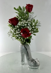 High Heeled in Silver Davenport Florist - Same Day Flower Delivery - Flower Power 